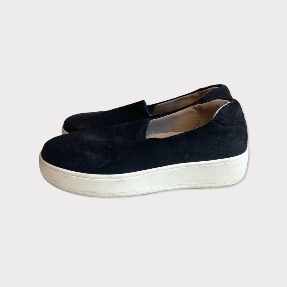 Steven by Steve Madden Hilda Slip On Platform Black & White Sneaker Sz 8